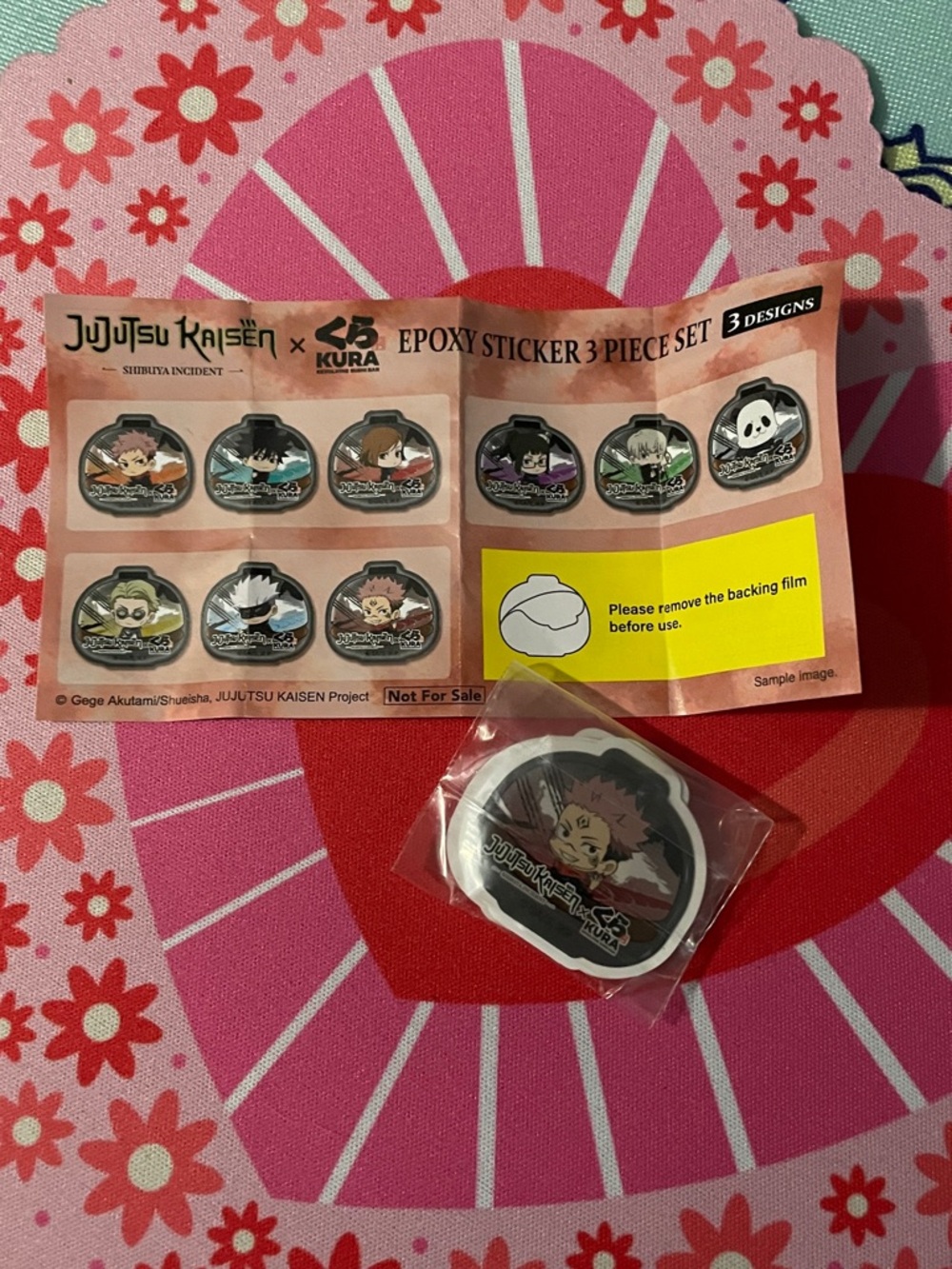 Kura Sushi Jujutsu Kaisen - Anime Character Sticker Set